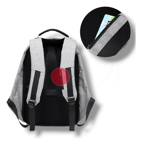 Mochila Usb Antirrobo Notebook Anticorte Grande Impermeable
