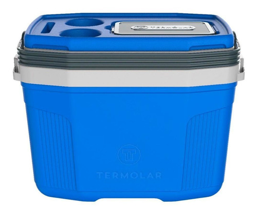 Imagem 2 de 5 de Caixa Térmica Suv 20 Litros Cooler Termolar Azul E Cinza