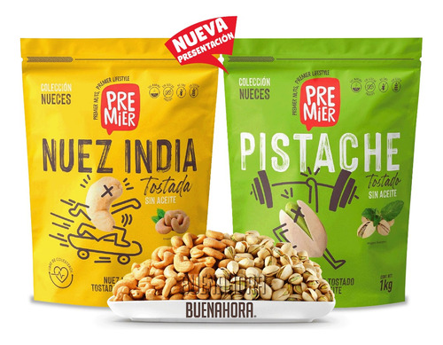 Pistache Y Nuez Tostados Con Sal 2kg