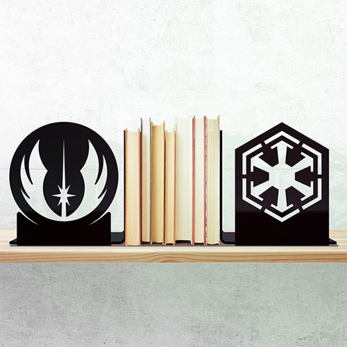 Aparador De Livros Star Wars - Jedis Vs Sith