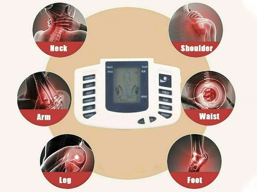 Digital Tens Aparato Fisioterapia Masaje 16 Electrodos