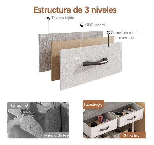 Mesa De Consola Moderna Con Marco De Metal Cajón De Tela