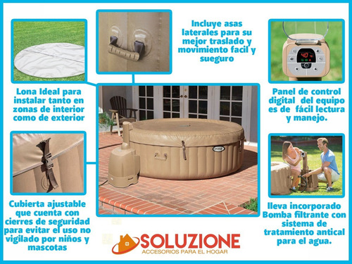 Hidromasaje Spa Inflable Burbujas Agua Caliente Premium !!!!