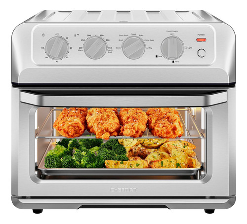 Horno Freidora De Aire Chefman De 20 Litros Plateado
