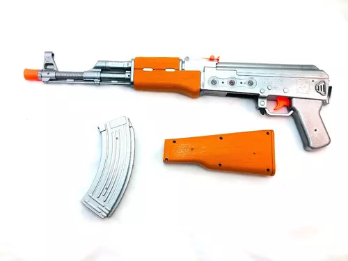 Metralhadora Fuzil Ak-47 Cosplay Com Som Luz E Vibra Barato