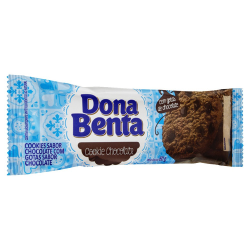 Imagem 3 de 4 de Biscoito Cookie Chocolate com Gotas de Chocolate Dona Benta Pacote 60g