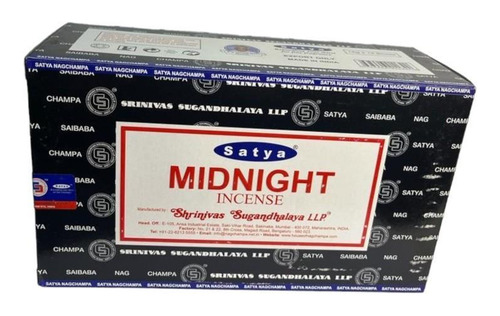 Incenso Meia Noite Massala Midnight Satya Caixa C12 Varetas