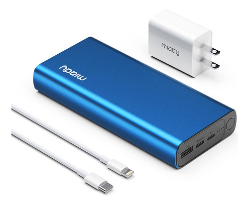 Miady Cargador Porttil Usb-c De 18 W Pd 3.0 De 20000 Mah, Ca