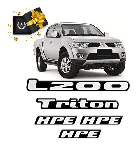 Kit Adesivos Emblema L200 Triton Hpe 2008 Resinados