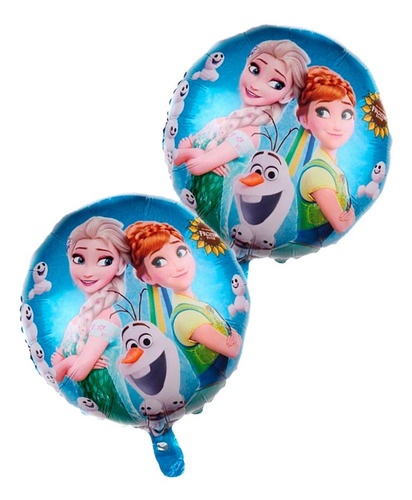 Globos Metalicos De Princesa Anna Y Elsa Globos De Frozen 5p