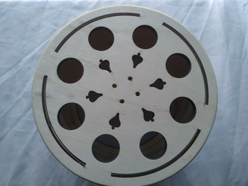 Carretilha De Madeira Para Pipa 25 Cm Com Rolamento