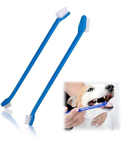 Set 6 Cepillo De Dientes Doble Higiene Para Mascotas 