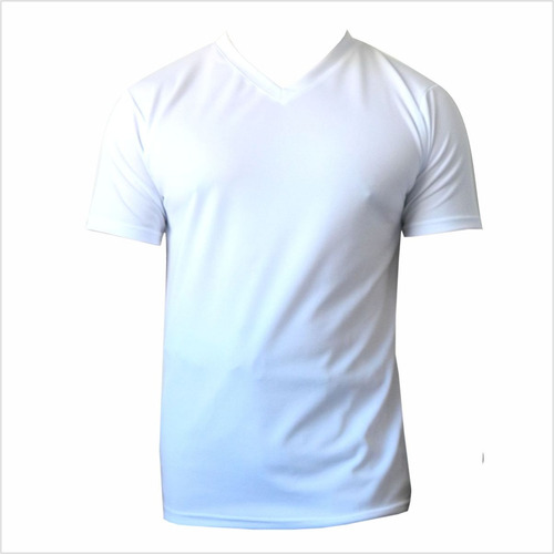 Playera Caballero Cuello V Blanco Bombay