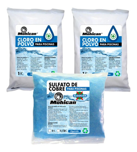 Promo 2 Cloro Granulado 1 Kg + 1 Alguicida Piscinas 1 Kg