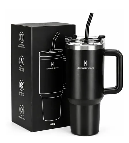 Copo Térmico Gigante 1,2l Inox Com Tampa E Inox Canudo (várias cores)