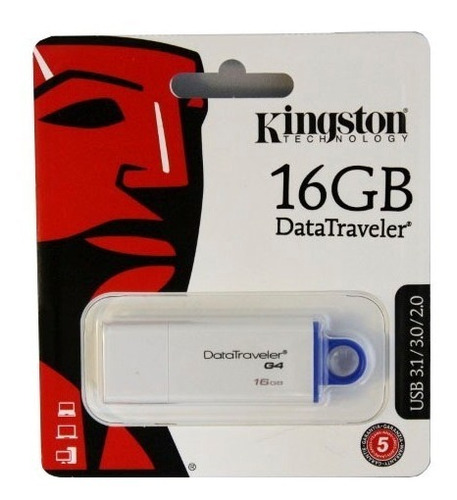 Pendrive 16gb Usb 2.0/3.0/3.1 Kingston G4 Datatraveler Local