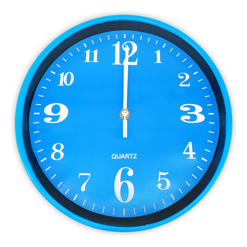 Reloj De Pared Analógico De Pvc, 28 Cm Diámetro, 12709