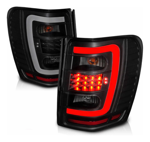 Par Calaveras Led Jeep Grand Cherokee 1999-2004 Ahumado