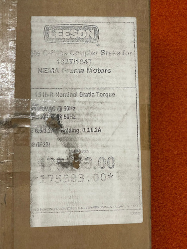 Leeson 1087721011qg Coupler Brake For 182t/184t 17558300 Aah