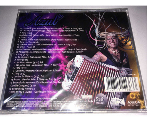 Azul La Dama Del Acordeón Cd Nuevo Original Cerrado