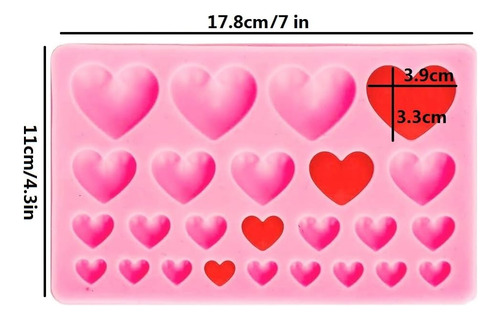 Molde De Silicona Con Forma De Corazón De Amor Para Decoraci
