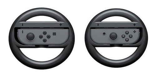 Imagen 3 de 5 de Set 2 Volantes De Carrera Para Joy-con De Switch Negro