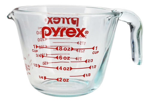 Vaso Medidor De 1 Taza Pyrex Prepware, Transparente Con Medi