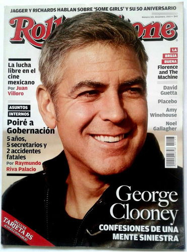 Rollingstone George Clooney Juan Villoro Guetta Amy Placebo