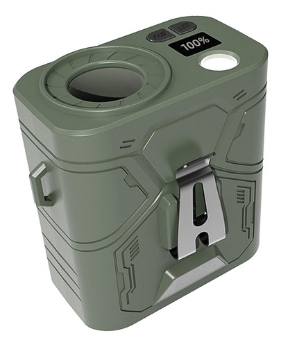 Ventilador De Clip De Cintura Usb Usb Recargable Verde