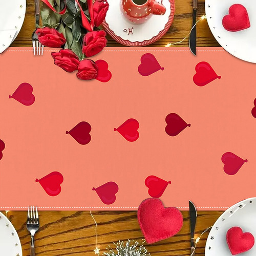 Mantel K Para El Día De San Valentín, Con Flores, Bandera, F