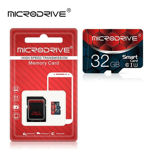 Cartão De Memória Microdrive 32gb Class10 Micro Sd Sdhc/sdxc