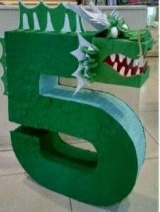 Imagen 6 de 6 de Piñata Con Forma De Números Y Personajes A Elección