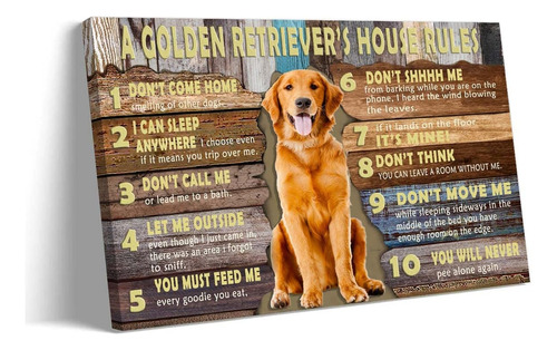 Póster De Perro Golden Retriever Con Citas, Arte De Pared, R