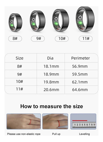 Anillo Inteligente Monitor De Ritmo Cardíaco For Dormir
