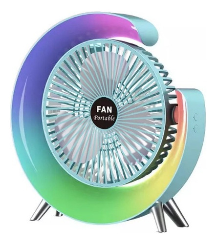 Ventilador De Sobremesa Led Ajustable 180° + 3 Velocidades A