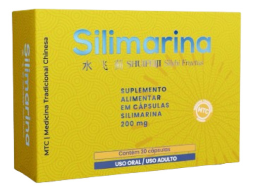 Silimarina Fortlife 200mg C/ 30 Cap Suplemento Cardo Mariano