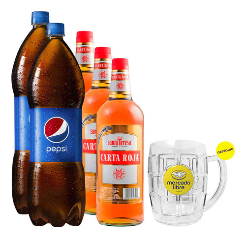 Imagen 1 de 1 de 3 Ron Carta Roja + 2 Pepsi De 1.5 Lts