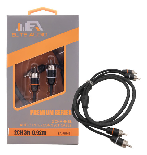 Elite Audio Ea-prm3 - Cable Rca De Cobre Sin Oxígeno De 2 Ch