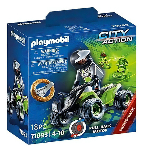 Juego Playmobil City Action Carreras Speed Quad 18 Piezas 3