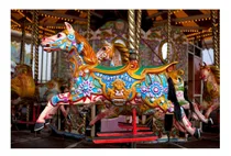 Comprar Vinilo 60x90cm Carrusel Calesita Caballo Parque Juegos M3