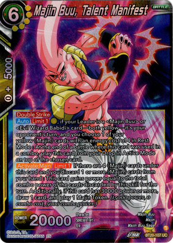 Majin Buu Carta Dragon Ball Super Tcg Original+10 Cartas