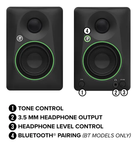 Monitores De Estudio Bluetooth 3.5 Pulgadas Mackie Cr3.5bt