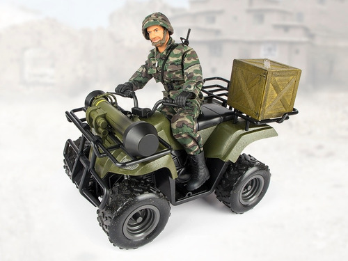 Soldado Articulado 31cm + Cuatrimoto Atv Militar +accesorios