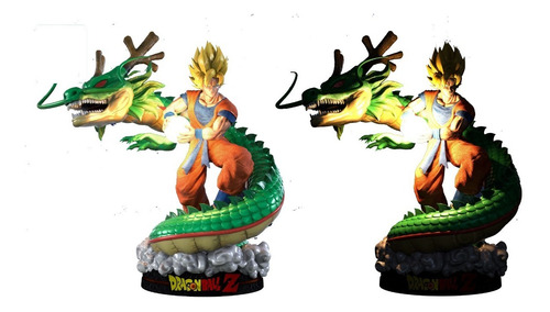 Dragon Ball Goku And Shenlong Archivo Stl Para Impresión 3d