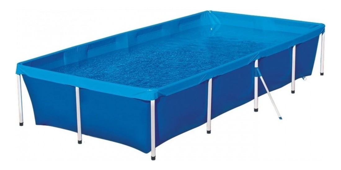 Piscina estrutural retangular Mor 001005 com capacidade de 3000 litros de 3.2m de comprimento x 1.64m de largura  azul