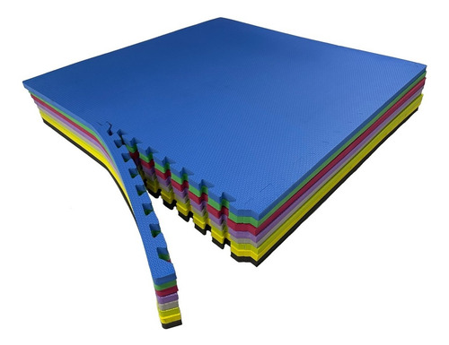 Kit 16 Tatame Tapete Eva 100x100x2cm 1x1 Metro 20mm