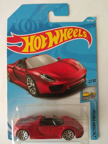 Hot Wheels Porsche 918 Spyder Rojo Factory Fresh 2/10 Pr2