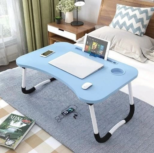 Imagen 2 de 2 de Mesa Notebook 60x40x28cm Portatil Desayuno Cama