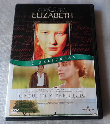 Elizabeh Ed Esp Y Orgullo Y Prejuicio 2 Peliculas En 1 Dvd