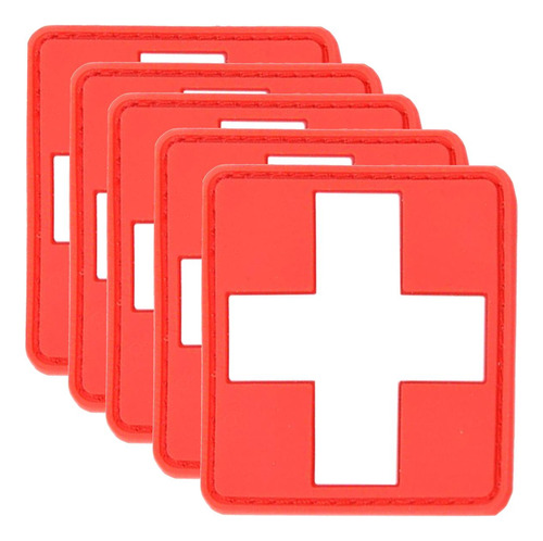 Parches Bonitos De Velcro , Mxmde-005, 5 Parches, Red Cross,